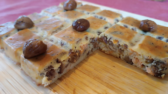 Gâteau salé chataignes et poisson